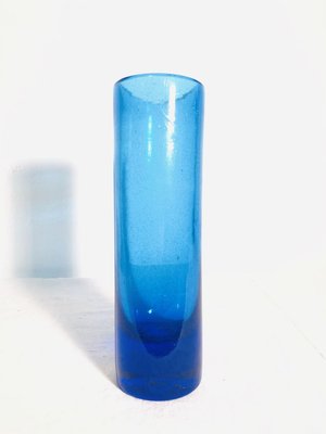 Vintage Scandinavian Glass Cylinder Vase, 1970s-RZY-715047