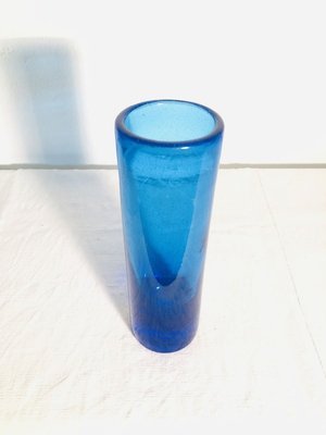 Vintage Scandinavian Glass Cylinder Vase, 1970s-RZY-715047