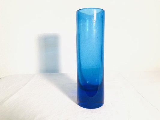 Vintage Scandinavian Glass Cylinder Vase, 1970s-RZY-715047