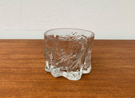 Vintage Scandinavian Ice Glass Vase, 1970s-UAH-1348010