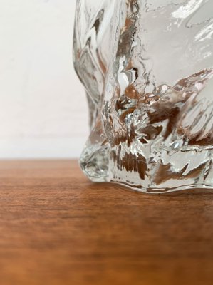 Vintage Scandinavian Ice Glass Vase, 1970s-UAH-1348010