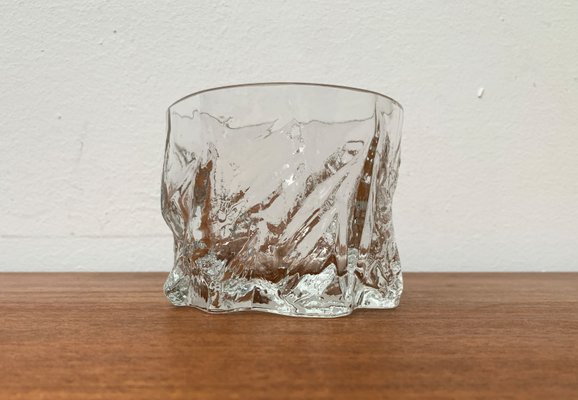 Vintage Scandinavian Ice Glass Vase, 1970s-UAH-1348010