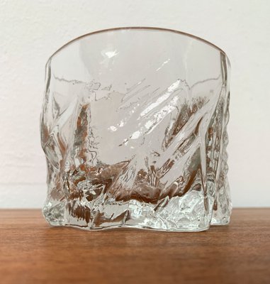 Vintage Scandinavian Ice Glass Vase, 1970s-UAH-1348010