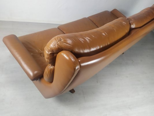 Vintage Scandinavian Leather Sofa-EAD-1060301