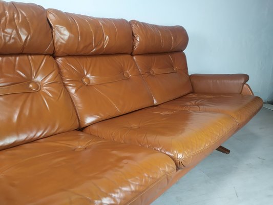 Vintage Scandinavian Leather Sofa-EAD-1060301