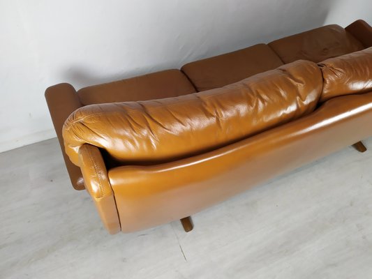 Vintage Scandinavian Leather Sofa-EAD-1060301