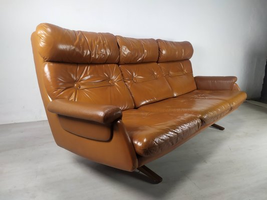 Vintage Scandinavian Leather Sofa-EAD-1060301