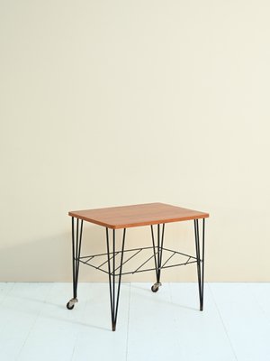 Vintage Scandinavian Metal Structure Table, 1960s-QWP-1374346