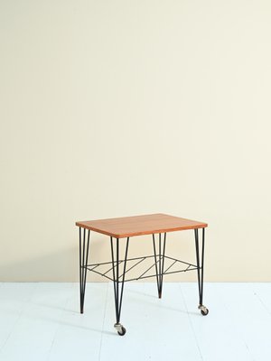 Vintage Scandinavian Metal Structure Table, 1960s-QWP-1374346