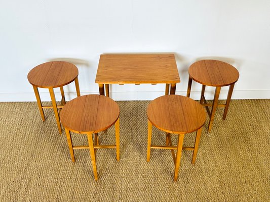 Vintage Scandinavian Nesting Tables, 1960, Set of 5-PLK-2018286