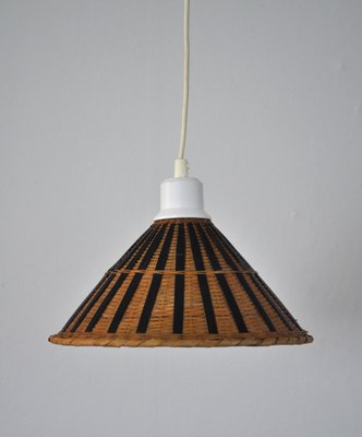 Vintage Scandinavian Rattan Pendant, 1960s-HPQ-1292940