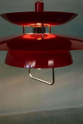 Vintage Scandinavian Scale Lamp in Red-HGA-2041703