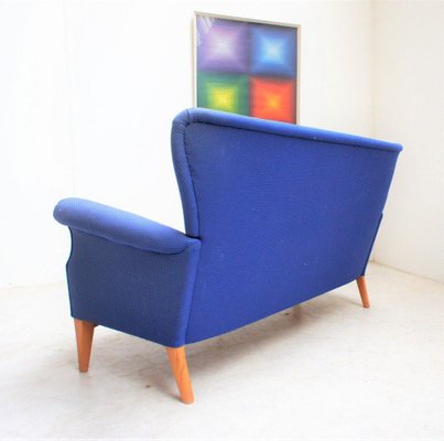 Vintage Scandinavian Sofa in Blue Fabric by Fritz Hansen-JG-1259962