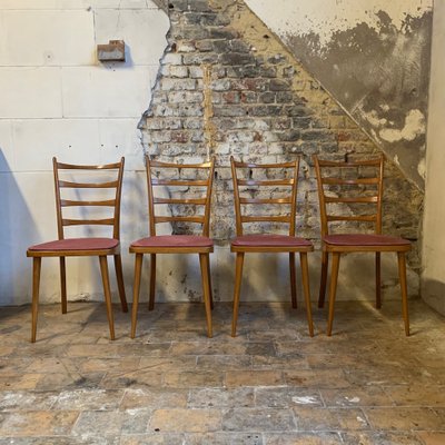 Vintage Scandinavian Style Chairs, 1950s, Set of 4-NJY-1804075