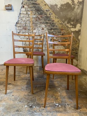 Vintage Scandinavian Style Chairs, 1950s, Set of 4-NJY-1804075