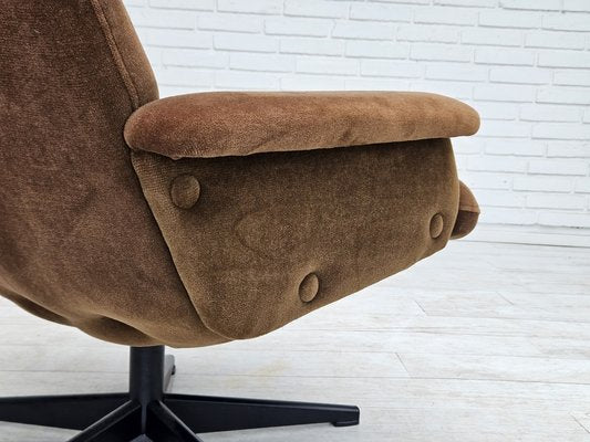 Vintage Scandinavian Swivel Chair in Velour, 1960s-TMW-1725151