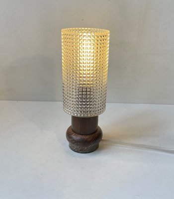 Vintage Scandinavian Table Lamp in Zebra Wood, 1970s-LCR-1765603