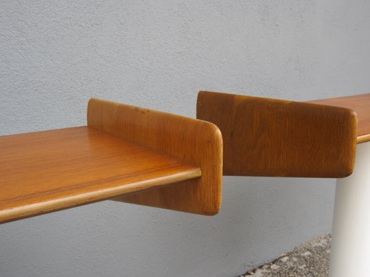 Vintage Scandinavian Teak and Oak Shelves, Set of 2-YDZ-828735