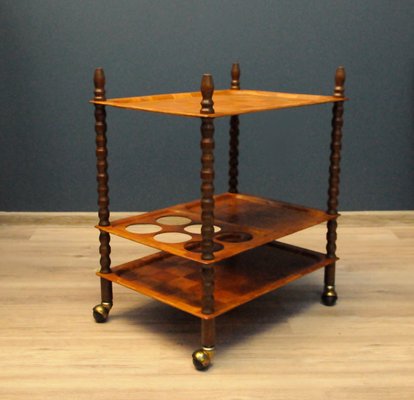 Vintage Scandinavian Teak Bar Cart-KDW-1090070