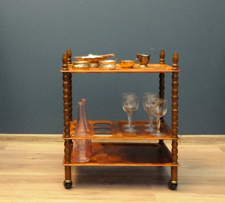 Vintage Scandinavian Teak Bar Cart-KDW-1090070