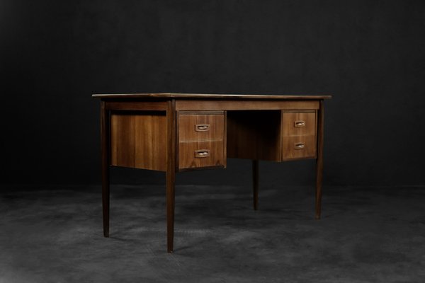 Vintage Scandinavian Teak Desk with Drawers, 1960s-ZAA-1768436