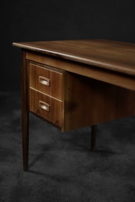 Vintage Scandinavian Teak Desk with Drawers, 1960s-ZAA-1768436