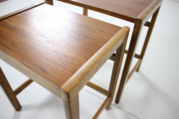 Vintage Scandinavian Teak Nesting Table Set, 1960s-TZ-938751