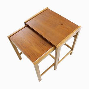 Vintage Scandinavian Teak Nesting Table Set, 1960s-TZ-938751