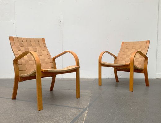 Vintage Scandinavian Wooden Armchairs, Set of 2-UAH-1128534