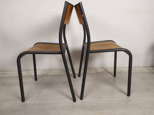 Vintage School Chairs, 1950s, Set of 8-EAD-1719417