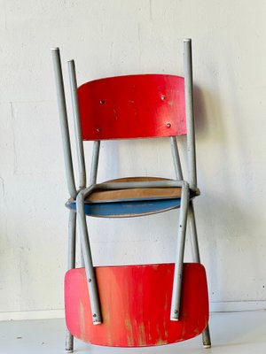 Vintage School Chairs, 1970s, Set of 4-ALG-1370726