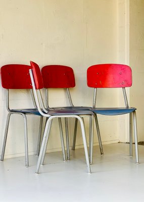 Vintage School Chairs, 1970s, Set of 4-ALG-1370726