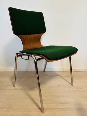 Vintage School Chairs, Denmark, 1970s, Set of 4-YNX-2027811