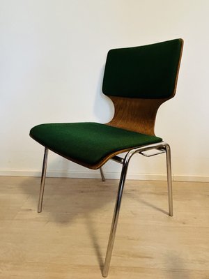 Vintage School Chairs, Denmark, 1970s, Set of 4-YNX-2027811