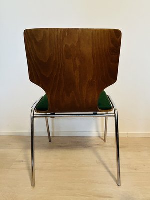 Vintage School Chairs, Denmark, 1970s, Set of 4-YNX-2027811