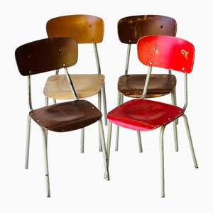 Vintage School Chairs, Set of 4-ALG-1370719