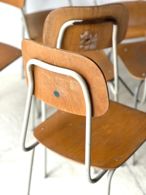 Vintage School Chairs, Set of 6-ALG-2020117