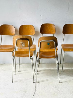 Vintage School Chairs, Set of 6-ALG-2020117