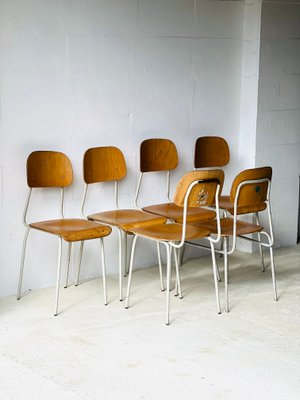 Vintage School Chairs, Set of 6-ALG-2020117