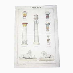 Vintage School Poster of an Egyptian Column, 1940s-ALG-685998