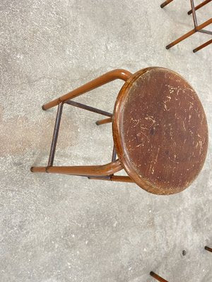 Vintage School Stools, 1950s, Set of 6-PB-1798783