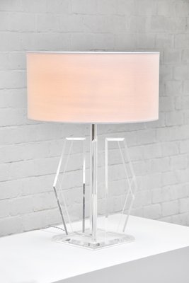 Vintage Sculptural Acrylic Glass Table Lamp in Style of Hivo Van Teal, 1970s-WUY-1277889