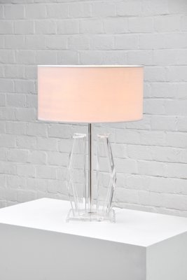 Vintage Sculptural Acrylic Glass Table Lamp in Style of Hivo Van Teal, 1970s-WUY-1277889