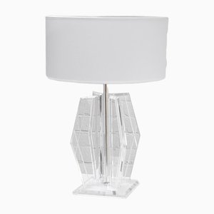 Vintage Sculptural Acrylic Glass Table Lamp in Style of Hivo Van Teal, 1970s-WUY-1277889