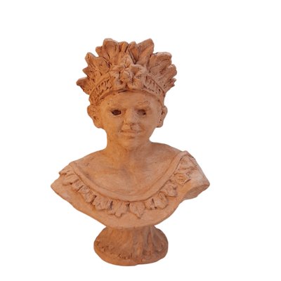 Vintage Sculptural Ceramic Roman Bust-TCS-1309900