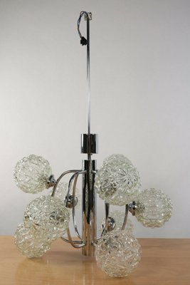 Vintage Sculptural Glass Ball Sputnik Pendant Lamp, 1970s-FUP-666939