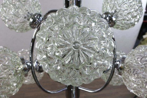 Vintage Sculptural Glass Ball Sputnik Pendant Lamp, 1970s-FUP-666939