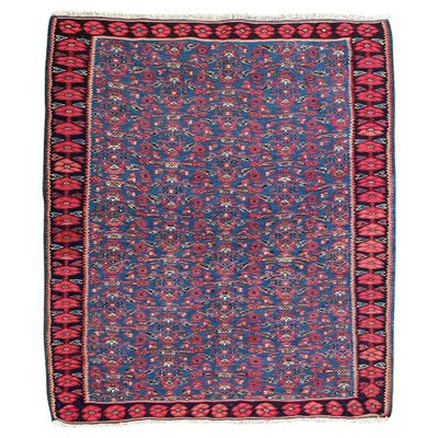 Vintage Senneh Kilim Flat Rug-YMM-1062236