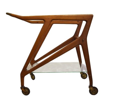 Vintage Serving Cart Attributed to Angelo De Baggis and Ico Parisi, Italy, 1950s-ZCI-751874