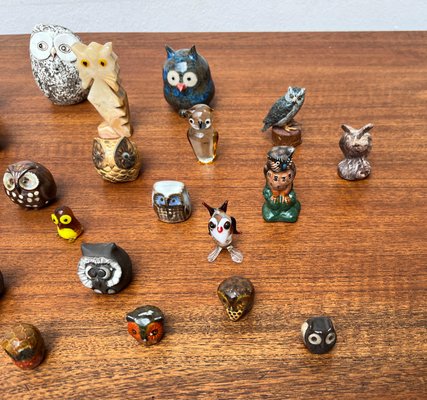 Vintage Set of Owl Figurines, Set of 33-UAH-2020657